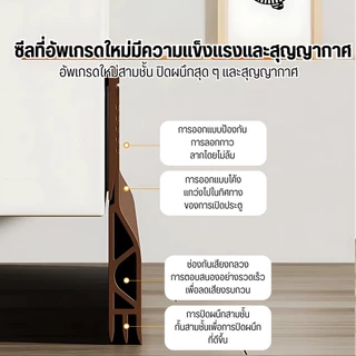 【พร้อมส่งจากไทย】PVC ซีลประตู ตัดฟรี ชนิดแปรงขนหนา ไม่ขูดพื้น ที่กั้นประตู ที่กันฝุ่น กันแมลง ปรับซีลด้านล่างประตู