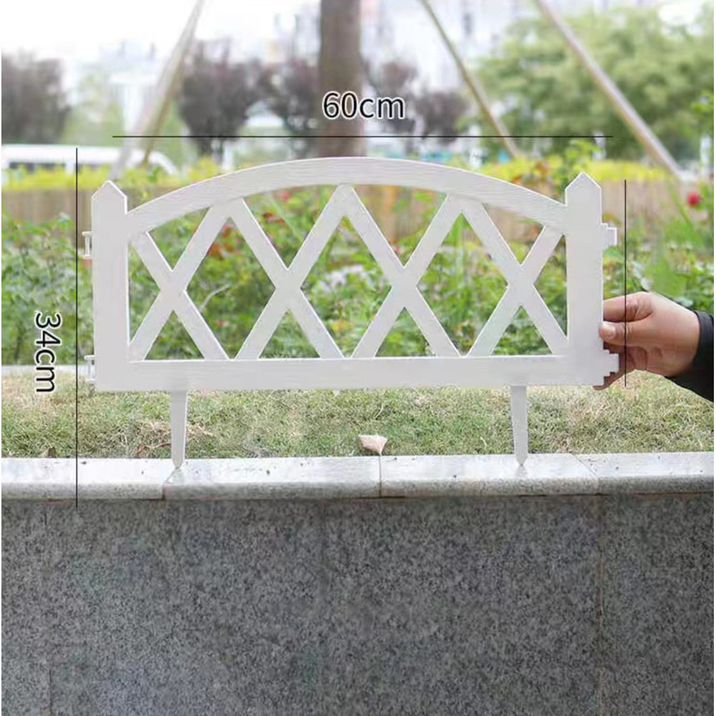 รั้วตกแต่งสวน รั้วพลาสติก DIY แต่งบ้าน 60*34CM ขนาดเล็ก ติดตั้งง่าย รั้วสวนผัก