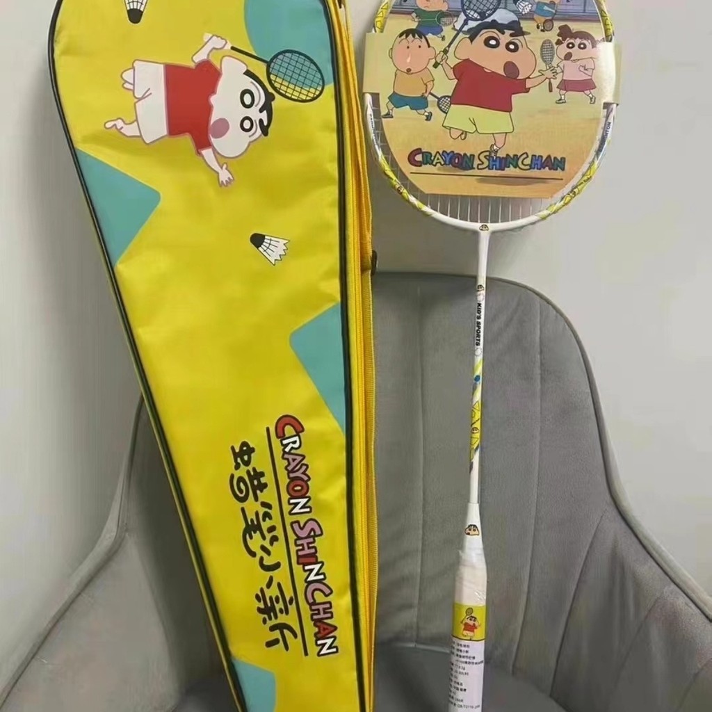 2025 ไม้แบดมินตัน Crayon Shin-Chan Ultra-Light 4u5u เดี่ยวแร็กเก็ตคาร์บอนไฟเบอร์เต็มรูปแบบสูงปอนด์ทนกลางแจ้ง