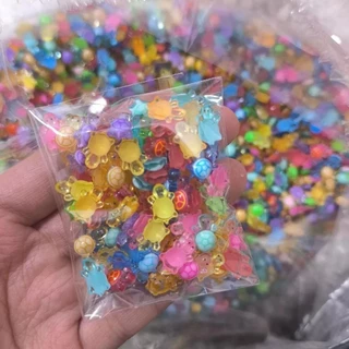 ESPOIR1 100 ชิ้นสัตว์เรซินขนาดเล็ก, เต่าเรืองแสงการ์ตูนในมืด, น่ารัก Dopamine สี DIY Miniature Figurines ตกแต่งสวนนางฟ้า