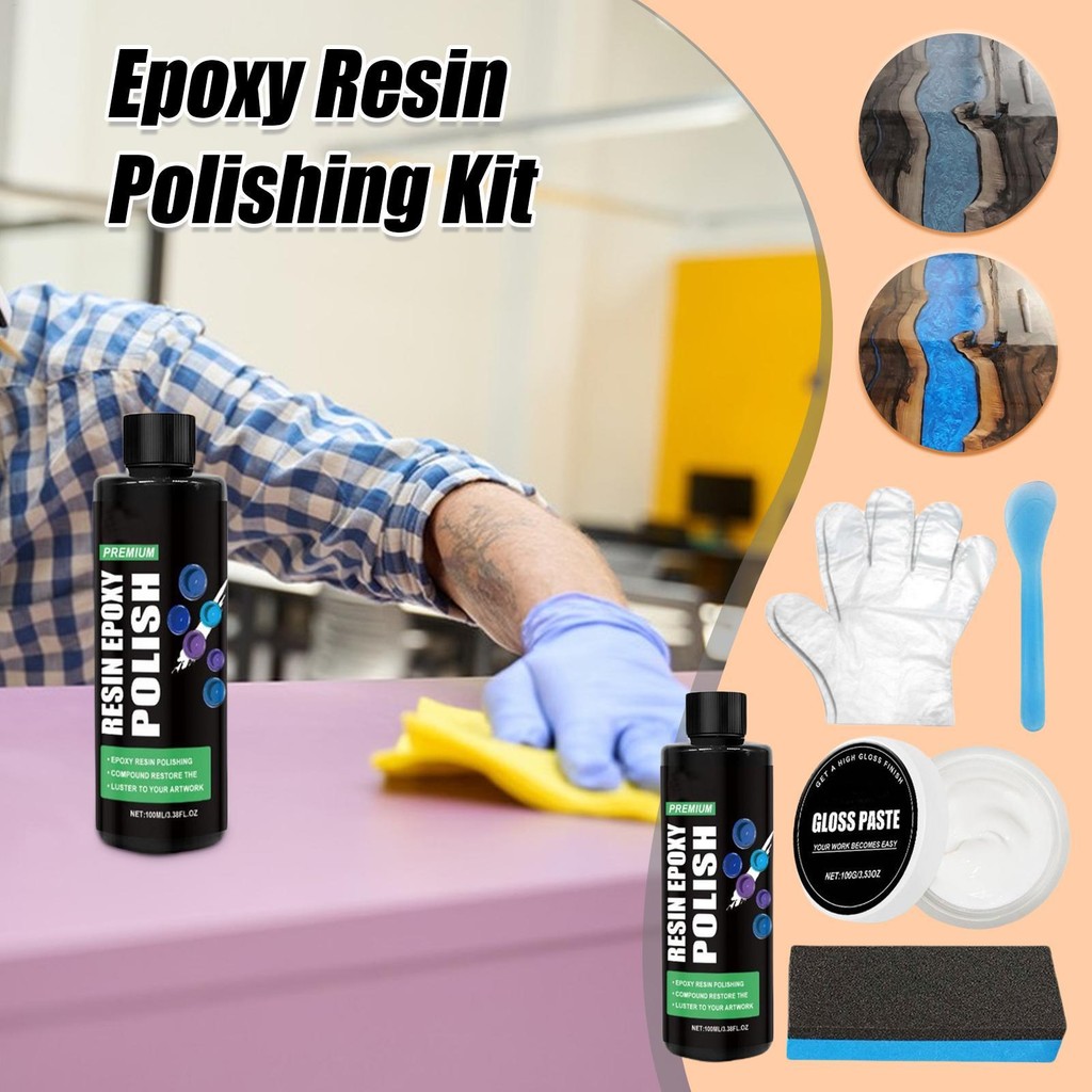 Epoxy Resin Polishing Kit Epoxy Resin Artwork ทําเครื่องประดับและเครื่องประดับปรับปรุงและชุดขัด omet
