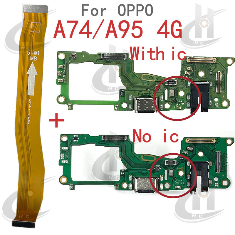 ใหม่สําหรับ OPPO A74 / A95 4G Charger USB Connector Dock ชาร์จพอร์ตแจ็คบอร์ด Flex หลักเมนบอร์ดการเชื่อมต่อ Flex เปลี่ยนชิ้นส่วน