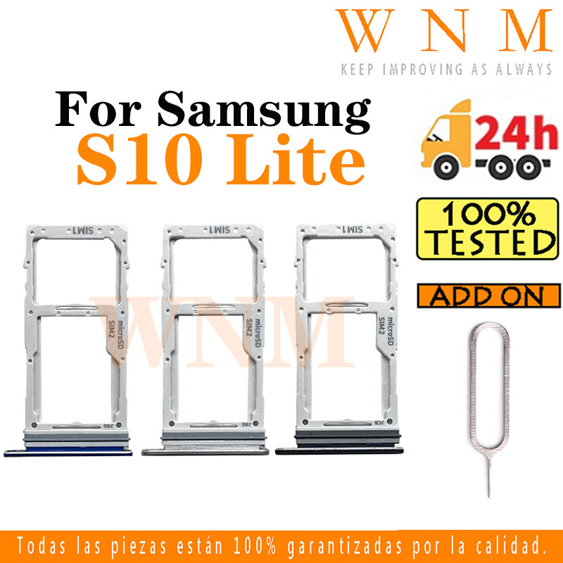 สําหรับ Samsung Galaxy S10 Lite G770F G770F/D G770 ซิมการ์ดถาดซิมการ์ดผู้ถือการ์ด Reader SD สล็อตอะแ