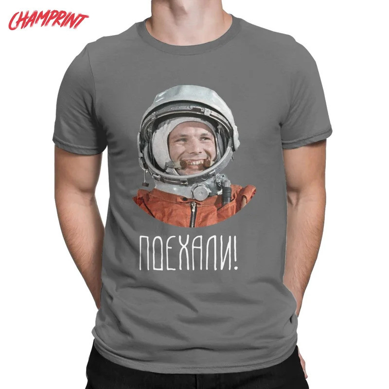 สหภาพโซเวียตนักบินอวกาศ yuri Gagarin เสื้อยืดสำหรับผู้ชายสหภาพโซเวียต cccp hipster TEE เสื้อแขนสั้น 