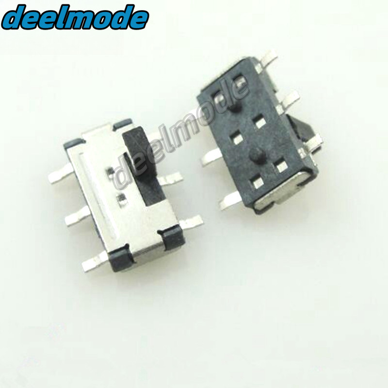 10pcs Toggle Switch MSS-22C02 2P2T  6pin SMD Slide Switch MSS22C02
