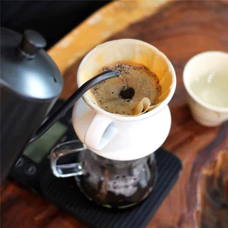 BLIVO กระดาษกรองกาแฟ ที่กรองกาแฟ แบบกลม กระดาษดริป แบบหนา วัสดุธรรมชาติ