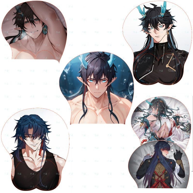 Dan Heng·Imbibitor Lunae แผ่นรองเมาส์ Honkai: แผ่นรองเมาส์ซิลิโคน 3D Star Rail