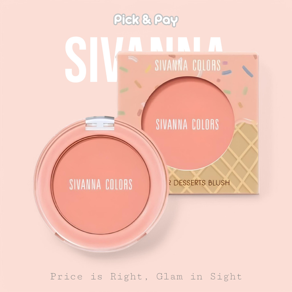 Sivanna Colors Wafer Dessert Blush ซีเวนน่า คัลเลอร์ส เวเฟอร์ ดิเซิร์ท บลัชแบบฝุ่น (HF726)