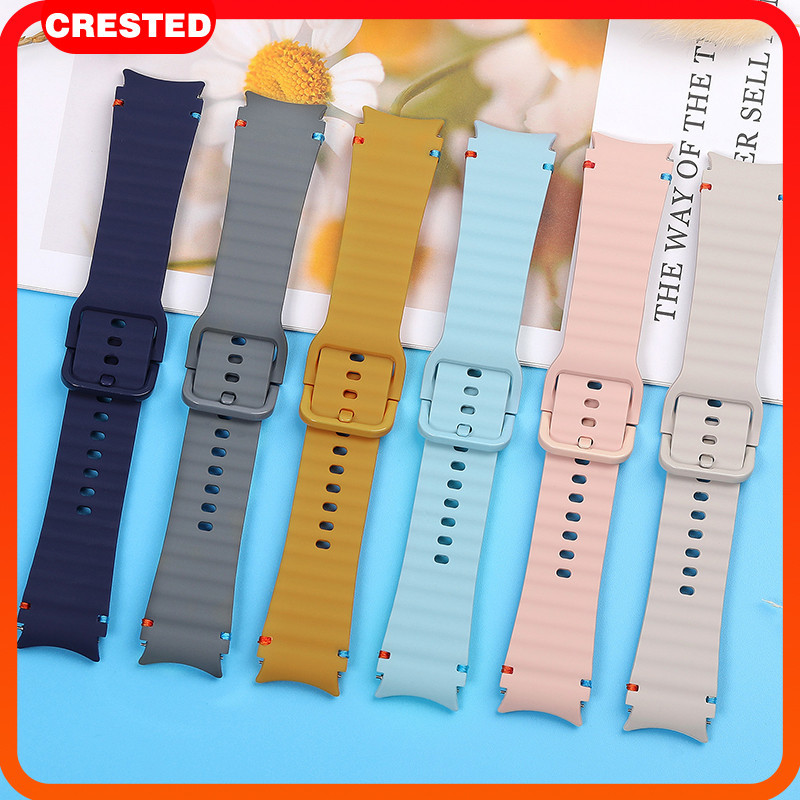 วงกีฬาสายยางไม่มีช่องว่าง for Smartwatch Samsung Galaxy Watch FE 7 6 5 4 44 40mm 4 6 Classic 46 42 43 47 มม 5 Pro