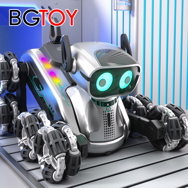 Rc รถ 2.4G รีโมทคอนโทรลไร้สายเครื่องสุนัขทุกรอบขับรถ Stunt ของเล่นเสียงเพลงสําหรับเด็กของขวัญวันเกิด