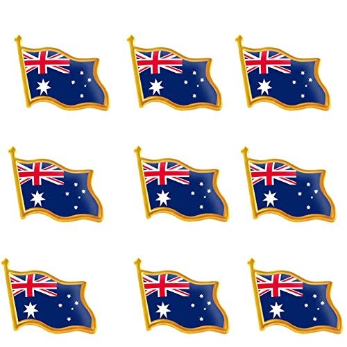 Metal Australia Flag Lapel pin Waving Australian Pins จํานวนมาก ตรารักชาติ ของขวัญของที่ระลึก พินสูท