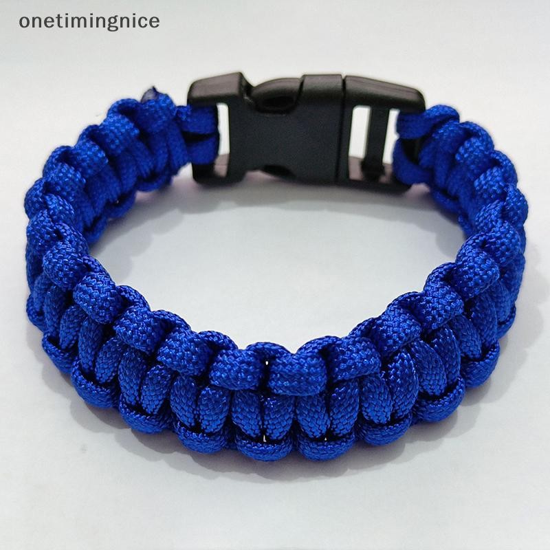 Onetimingnice 23 ซม.Seven Core Paracord Escape กลางแจ้งฉุกเฉิน Plated เชือก Camping Survival Saving สร้อยข้อมือเครื่องมือ Onetimingnice
