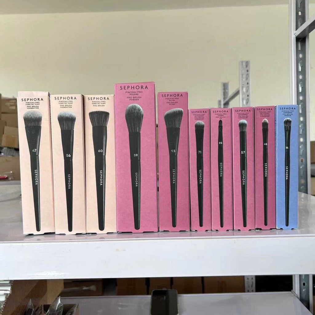 ขายร้อน!Sephora/sephora แปรงแต่งหน้าสไตล์ใหม่ 47/59/56/60 แปรงรองพื้น Contour Brush แปรงปัดแก้มพร้อมบรรจุภัณฑ์