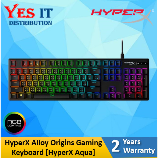 HyperX Alloy Origins - คีย์บอร์ดเกมกล คีย์บอร์ดเกม (HX Aqua / HX Blue) (4P5N9AA / 4P5P0AA)