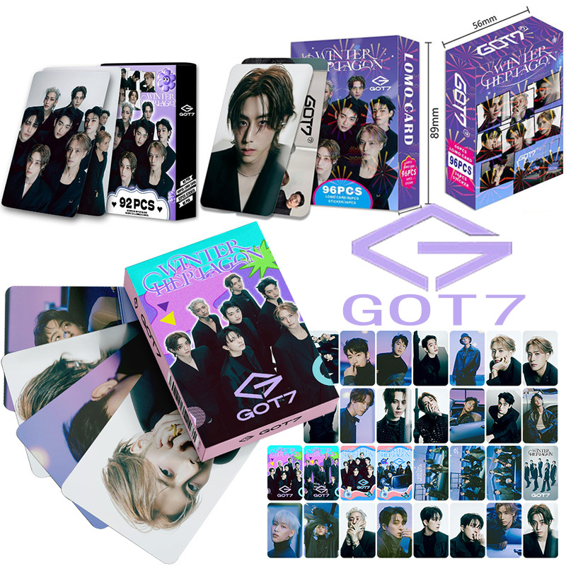 ใหม่การ์ด LOMO GOT7 Photocard ฤดูหนาวการ์ด Heptagon 30/92 ชิ้น/กล่อง lomocard อัลบั้มการ์ด Idol ของสะสมของขวัญ