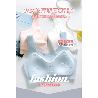 Fast Shipping 9-16Y Girls Training Bra teenager Young Soft Seamless Vest Comfort Non-Wired Bra