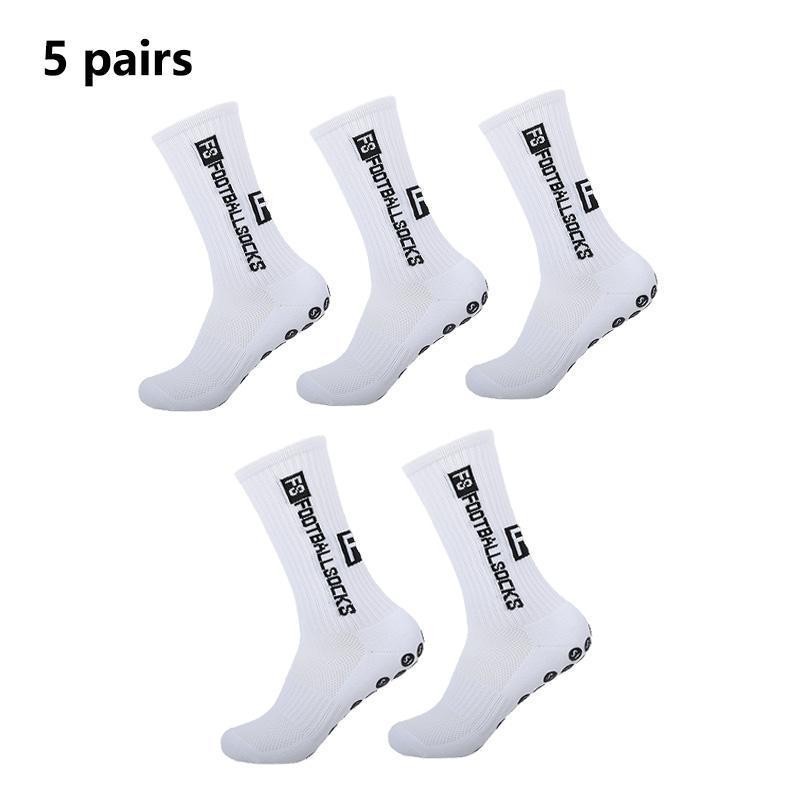 [*แพ็ค5คู่]  ถุงเท้ากันลื่น FS ฟุตบอลและฟุตซอล ถุงเท้ากีฬา 5คู่ ออกกำลังกาย
