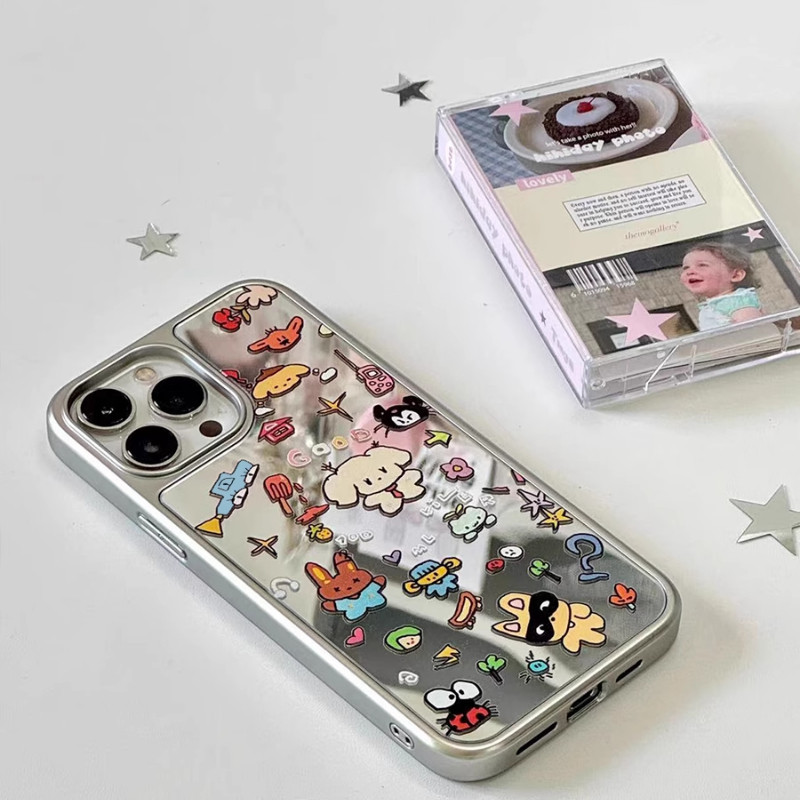 หุยวานจู สุนัขการ์ตูนน่ารักเหมาะสําหรับเคสโทรศัพท์มือถือ 16โปรแม็กซ์ 15 เหมาะสําหรับ ไอโฟน14 กระจก 13 ป้องกันการหล่น