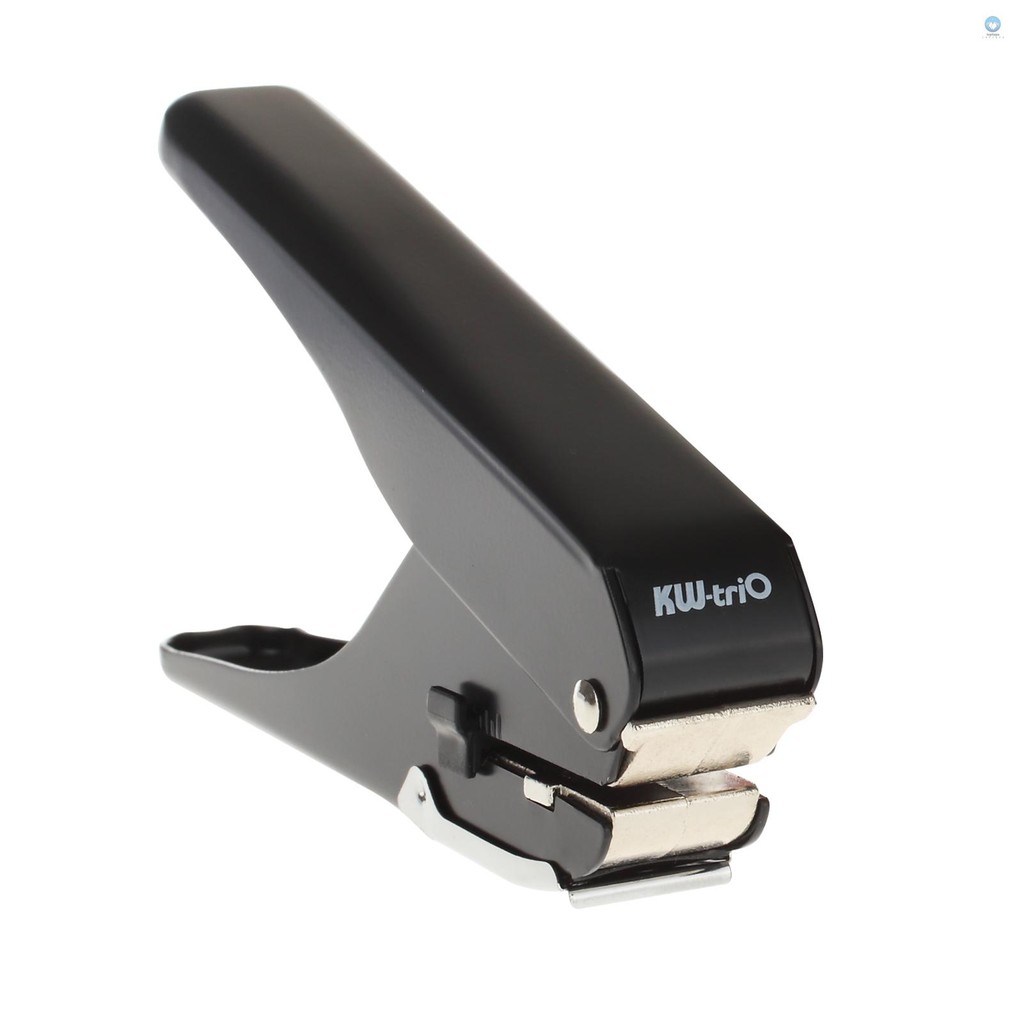 KW-triO Heavy-Duty Slot โลหะ Single Hole Puncher 1 หลุมกระดาษ Punch 10 แผ่นความจุสําหรับ ID Card PVC สล็อตภาพและกระดาษ Chipboard Art โครงการเอกสาร Office School Home Suppl