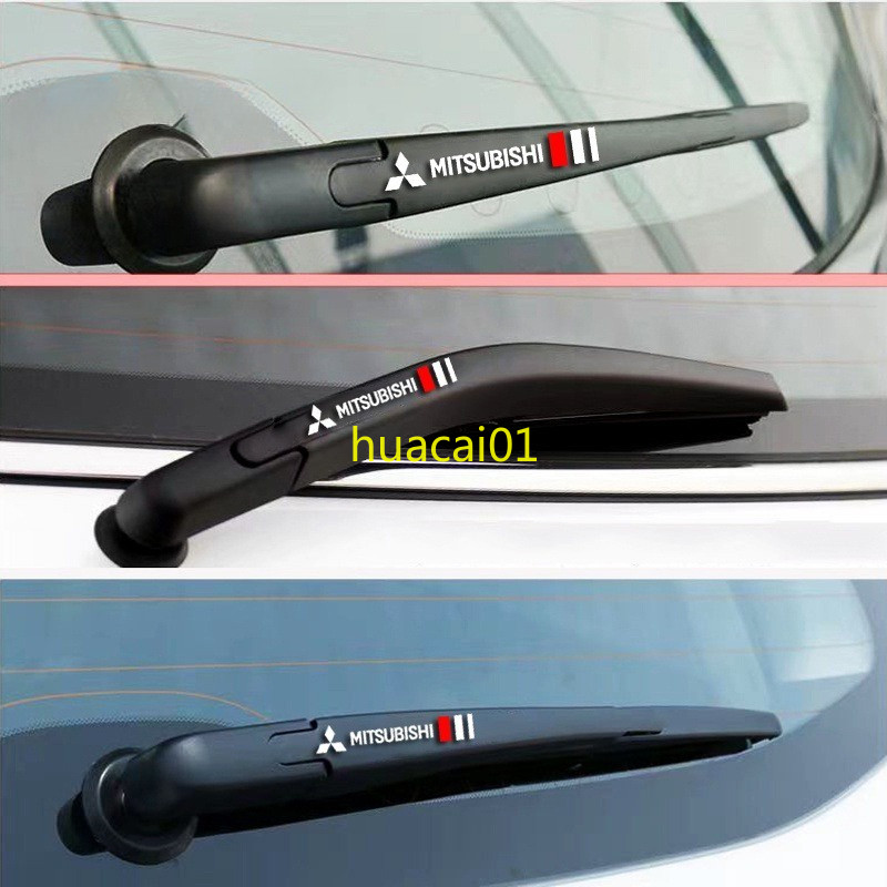 HC 2PCS Auto Decor Decals รถหน้าต่างสติกเกอร์ใบปัดน้ําฝนสําหรับ 2PCS Mitsubishi ASX Pajero Outlander Lancer Evo EX Mirage Grandis Eclipse Cross Xpander Attrage Space