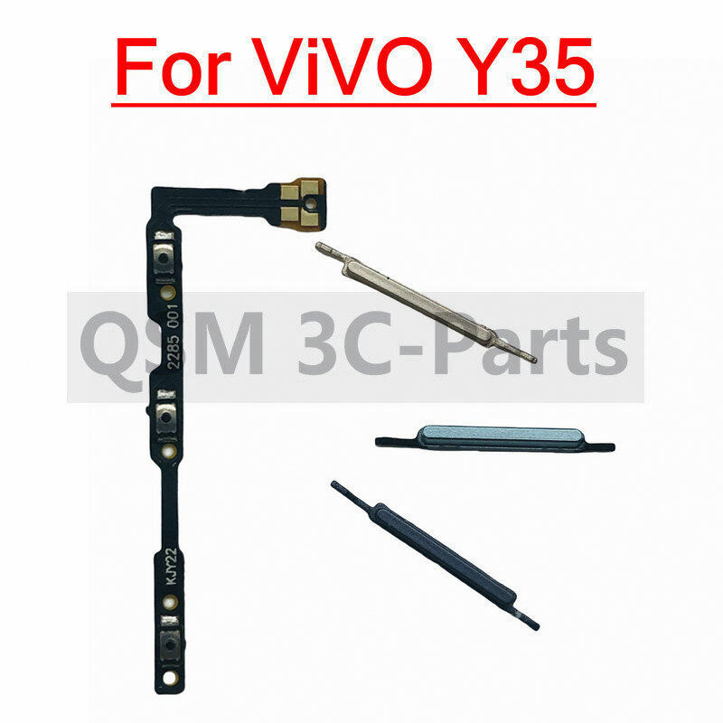 สําหรับ Vivo Y35 4G ปุ่มปรับระดับเสียงเปิดปิดปุ่มสวิทช์ Flex Cable อะไหล่เปลี่ยน