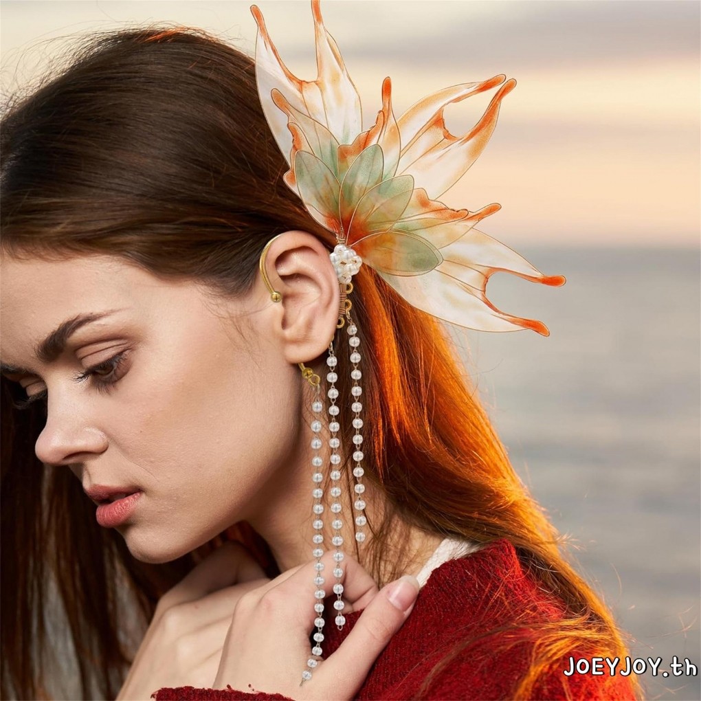 JOEYJOY-ผู้หญิงFairy Ear Cuffs สวย Clip-on Mermaid ต่างหูแฟชั่นคอสเพลย์อุปกรณ์เสริม