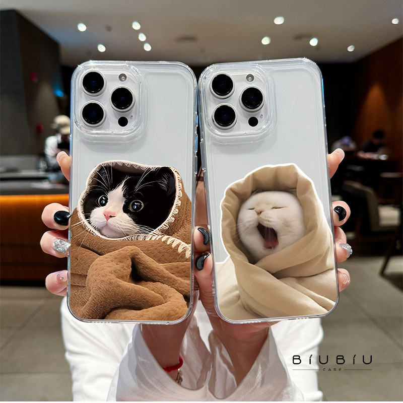 เข้ากันได้กับ iphone 16 Pro Max 15 ปลอกแมวกันสาดซ่อนใต้ผ้านวม 11 12 13 14 Pro 7 8 Plus X XR XS Max