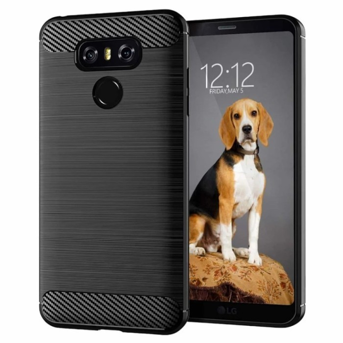 CASE LG G6 / G7 THINQ / G8 THINQ / G8X THINQ SILICONE CARBON FIBER TPU DRAWING SLIM CASE PNEW