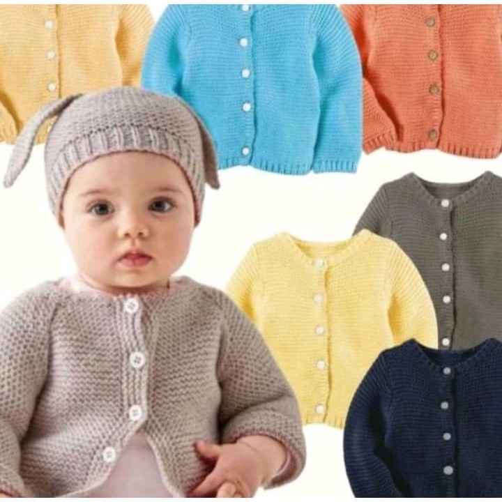 NET030 c*rters เสื้อแจ็คเก็ตถักเด็ก unisex - สีน้ําตาล