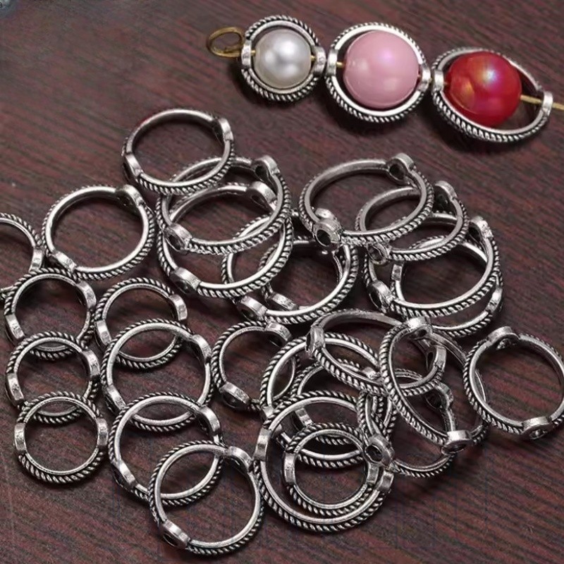 10-20PCS เครื่องประดับทําอุปกรณ์ Zinc Spacer ลูกปัด, 3 ขนาดสําหรับ 6 มม./8 มม./10 มม.ลูกปัด, Professional Craft Spacers สําหรับ DIY ต่างหูสร้อยข้อมือ Creation