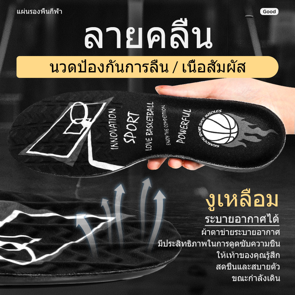 พื้นรองเท้าซิลิโคนสปริง พื้นรองเท้ากันกระแทกแบบยืดหยุ่น เหมาะสำหรับรองเท้าบาสเก็ตบอล ไซส์ 35-46 - รูปที่ 3