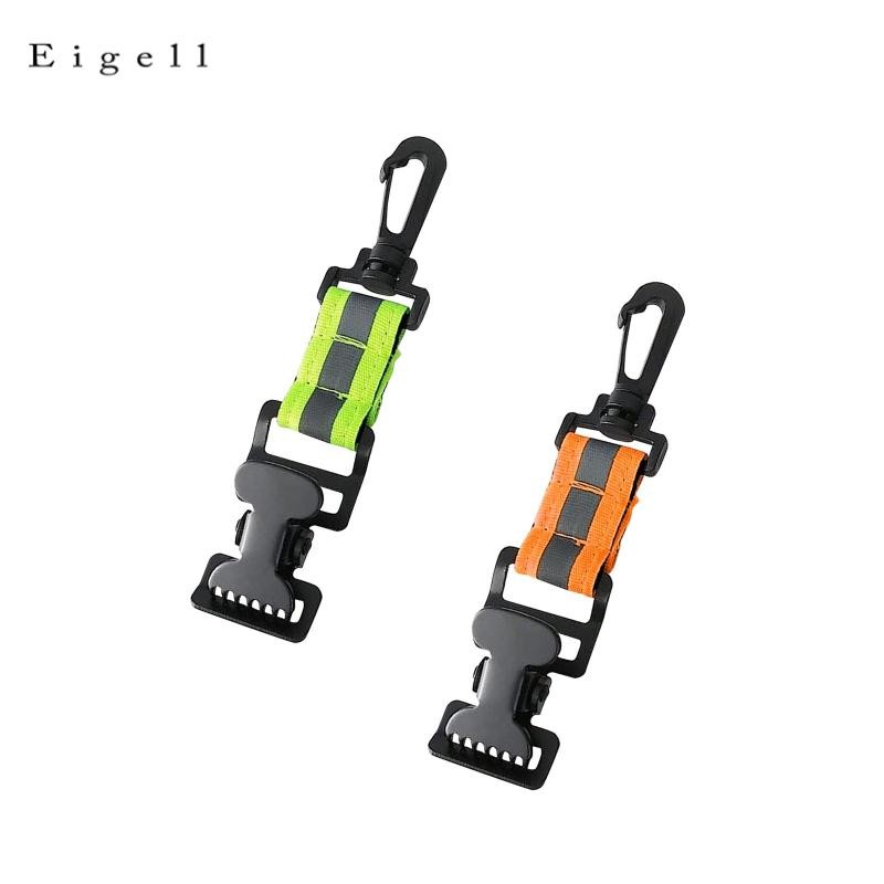 [eigell] สายรัดถุงมือดับเพลิง, ที่หนีบถุงมือคลิปเกียร์เปิด, ไนลอนสะท้อนแสง, พร้อมหัวเข็มขัด, ที่ใส่ถุงมือคลิปสําหรับ