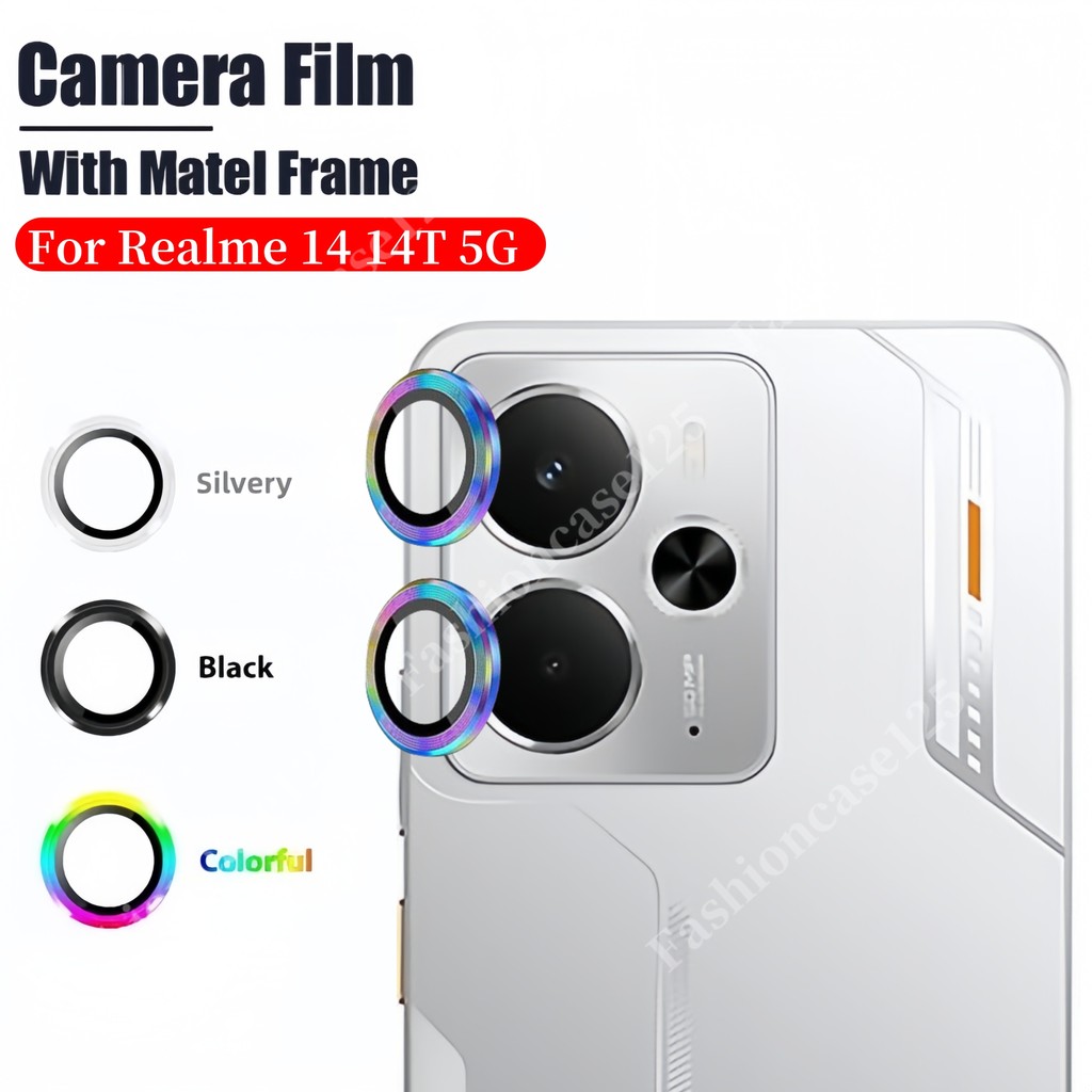 Realme 14 14T 5Gกล้องฟิล์มสําหรับRealme 14 14T 5G Realme14 Realme14T 2025 แหวนโลหะป้องกันHDเลนส์ป้อง