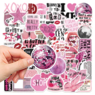❉ สติ๊กเกอร์ Girlhood Series 02 สีชมพู ❉ 50 ชิ้น/เซ็ต DIY แฟชั่นสติ๊กเกอร์ Doodle กันน้ํา
