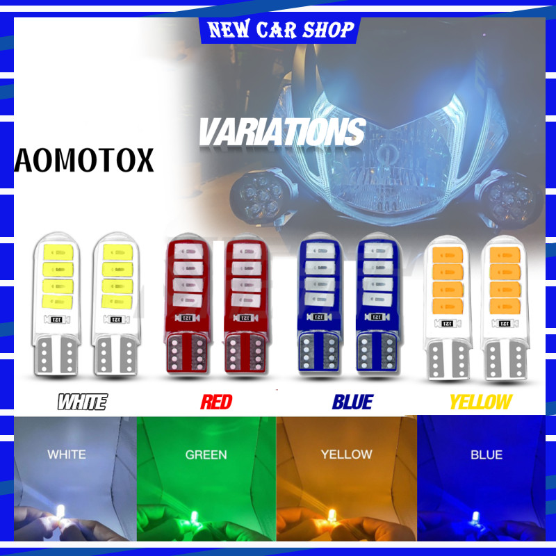 NEWNEW 2PCS รถจักรยานยนต์ 6 LED T10 Peanut Park Light สําหรับไฟสัญญาณใบอนุญาตแสง Speedometer Light