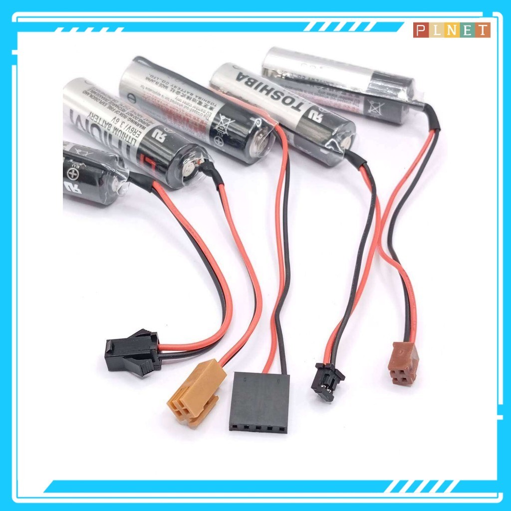 ร้านในไทย ลิเธียม แบตเตอรี่  ER6 v TOSHIBA ER6V / 3.6V PLC Lithium Battery พร้อมสายและขั้วต่อ ( ส่งของทุกวัน