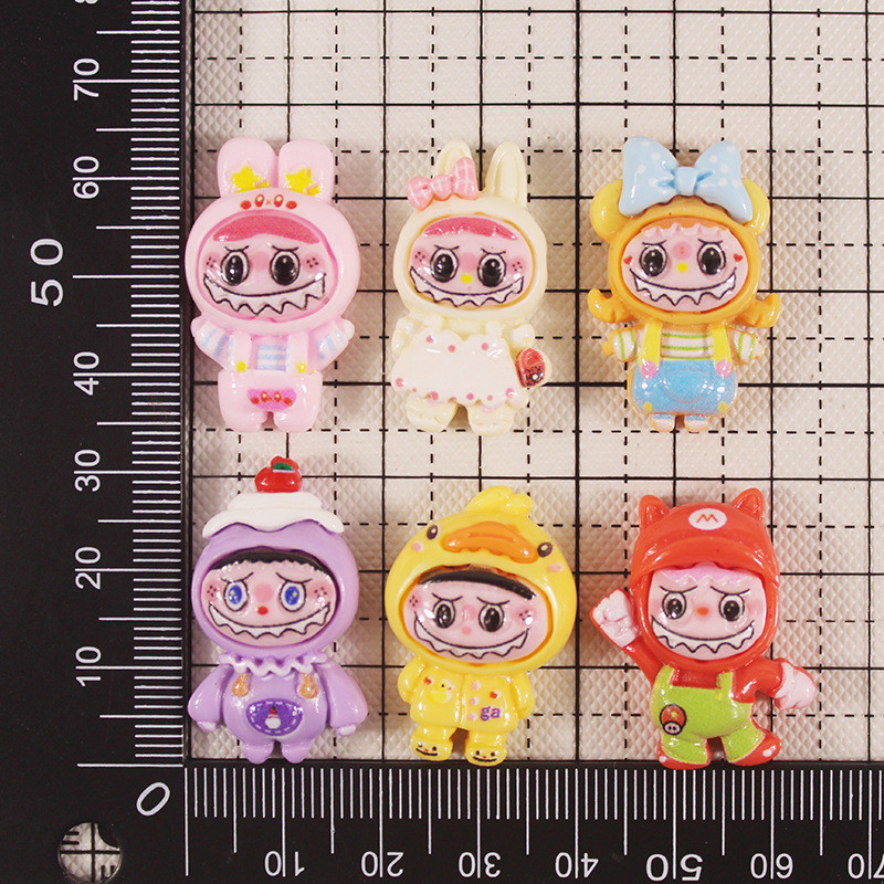 Labubu การ์ตูน labu ตุ๊กตา diy อุปกรณ์เครื่องประดับ ครีม กาว เรซิ่น