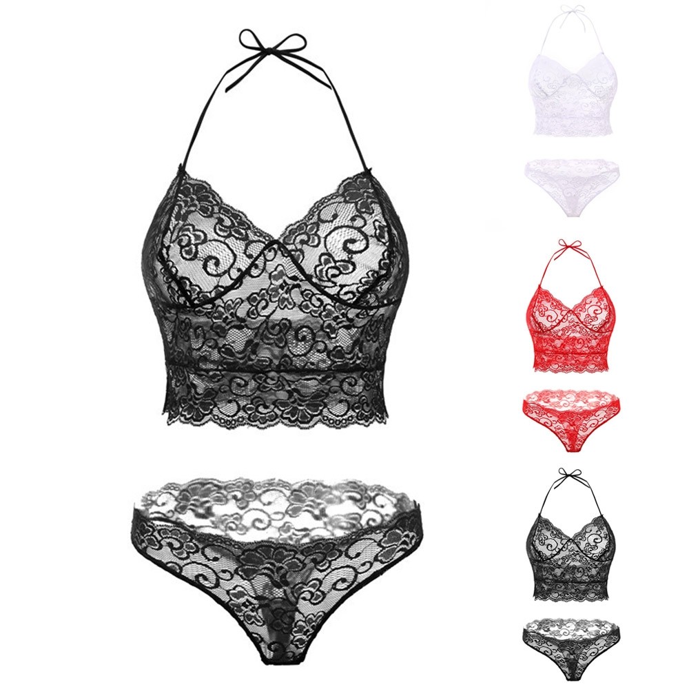 [LUSH] New Womens Lace Lingerie ชุดนอนชุดชั้นใน Knickers ชุดนอน Bra Set