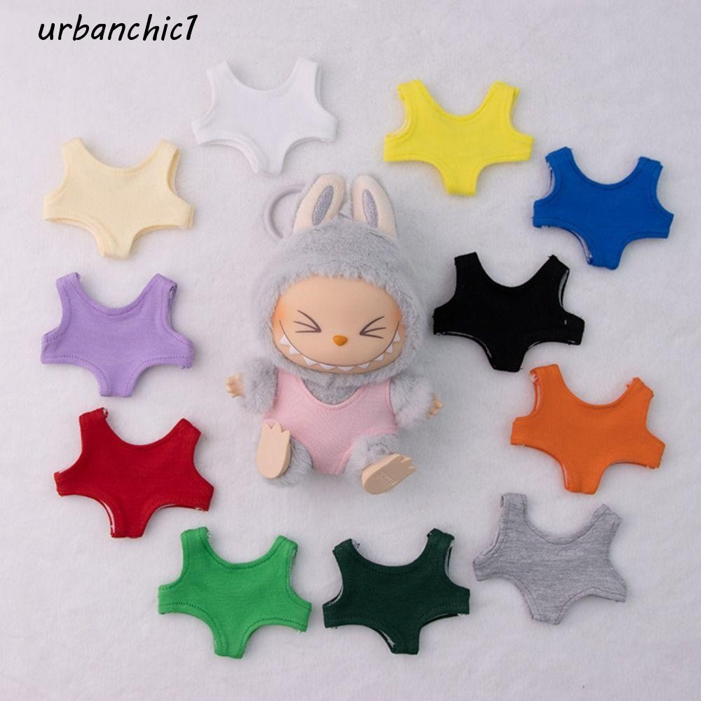 Urbanchic Labubu เสื้อผ้าตุ๊กตา, ชุดว่ายน้ําแต่งตัว Labubu ชุดตุ๊กตา, ชุดเปลี่ยนสูทน่ารัก Mini Cotton ตุ๊กตาเสื้อผ้าเด็กผู้หญิง