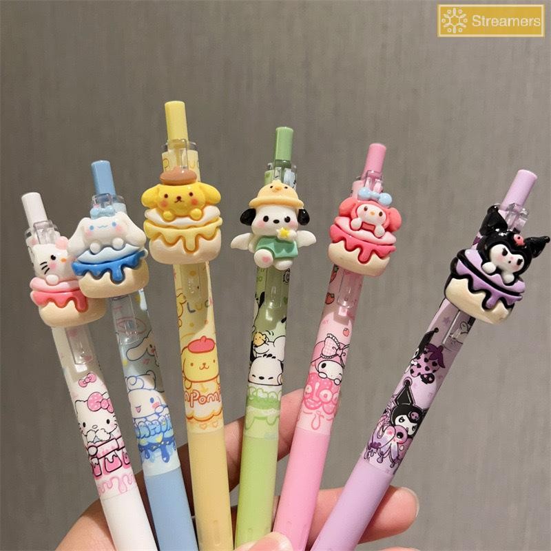 SANRIO {Streamers} 1ชิ้นใหม่น่ารักเค้กsanrioเจลปากกาการ์ตูนmelody Kuromiน่ารักนักเรียนWrigกดPatchปากกา0.5มม.Wrig Smoothเด็กใหม่