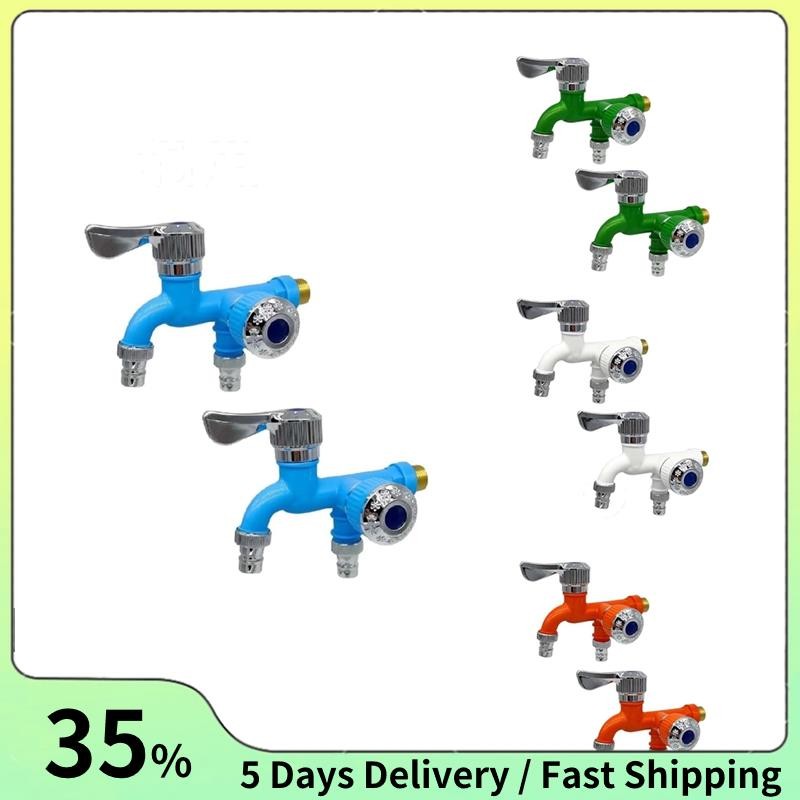 2pcs 2 Way Faucet Faucet Splitter Garden Hose Splitter Water Spirgot Splitter, Outdoor Double Taps W