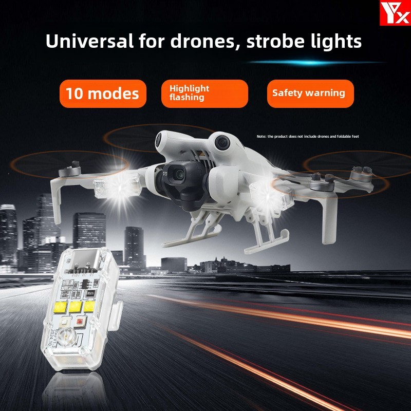 เหมาะสําหรับ Dji Air 3S/Air 3/Mavic 3 pro/Avata 2/Mini 3 pro/Mini 4 pro Strobe Light แฟลชช้าไฟเตือน Night Light เครื่องบินแสง Universal Light