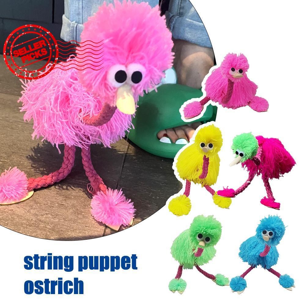 in สต็อกostrich Marionette ของเล่นดึงสตริงหุ่นมือ Marionette Made Ostrich Puppet Coelmy N0s3