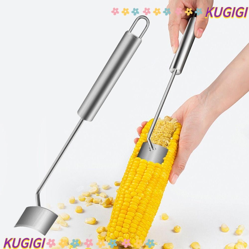 Kugigi เครื่องปอกข้าวโพด, การกําจัดอย่างรวดเร็วสแตนเลสเครื่องปอกซังข้าวโพด, ทนทานพร้อมเครื่องมือกบจับตามหลักสรีรศาสตร์เมล็ดข้าวโพดถอด