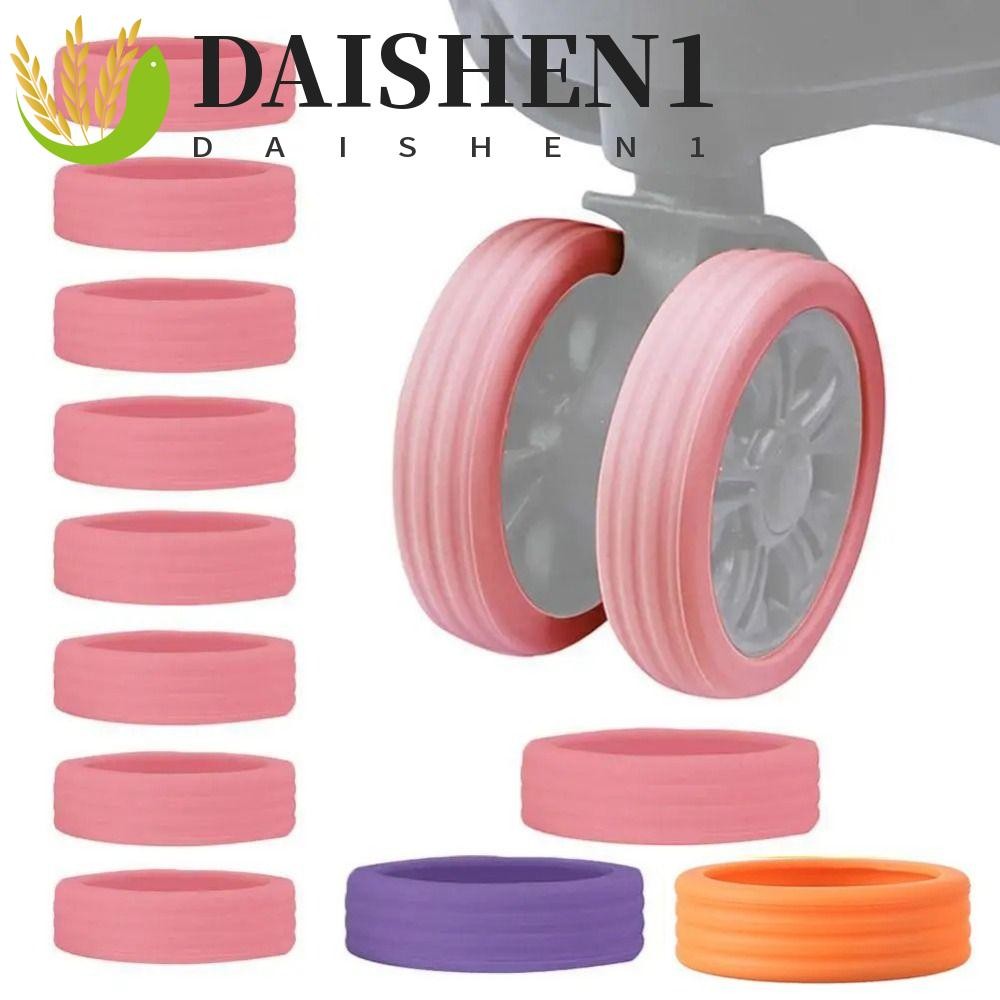 Daishen1 ปลอกคลุมล้อกระเป๋าเดินทาง กันกระแทก กันสึกหรอ ตัดเสียงรบกวน หลากสี 8 ชิ้น