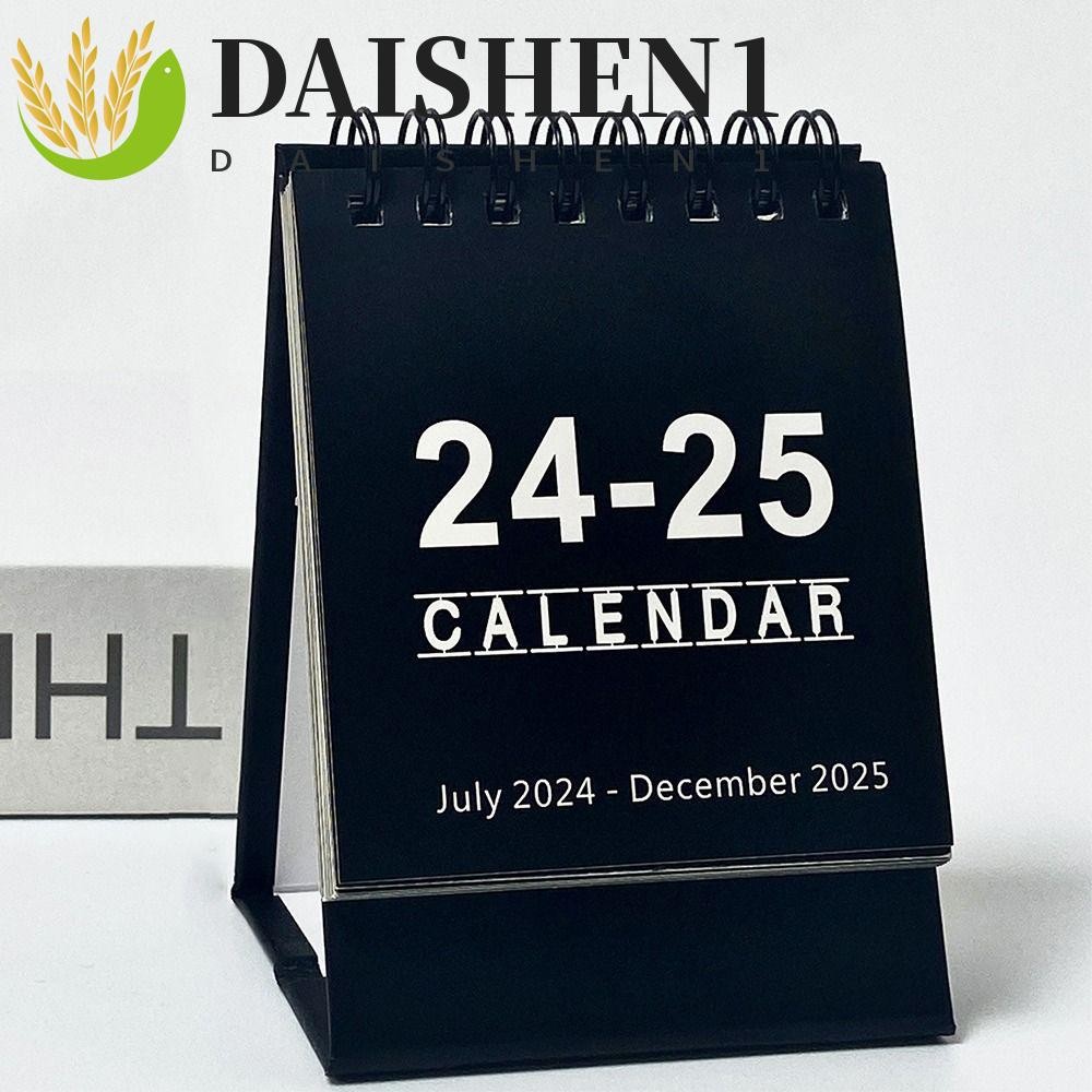 ไดโซะ1 2024-2025 ปฏิทิน, ความคิดสร้างสรรค์ เรียบง่าย มินิ ปฏิทินตั้งโต๊ะ, วาระกระดาษหนา 18 เดือนแบบพกพายืนพลิกปฏิทินตกแต่งโต๊ะ