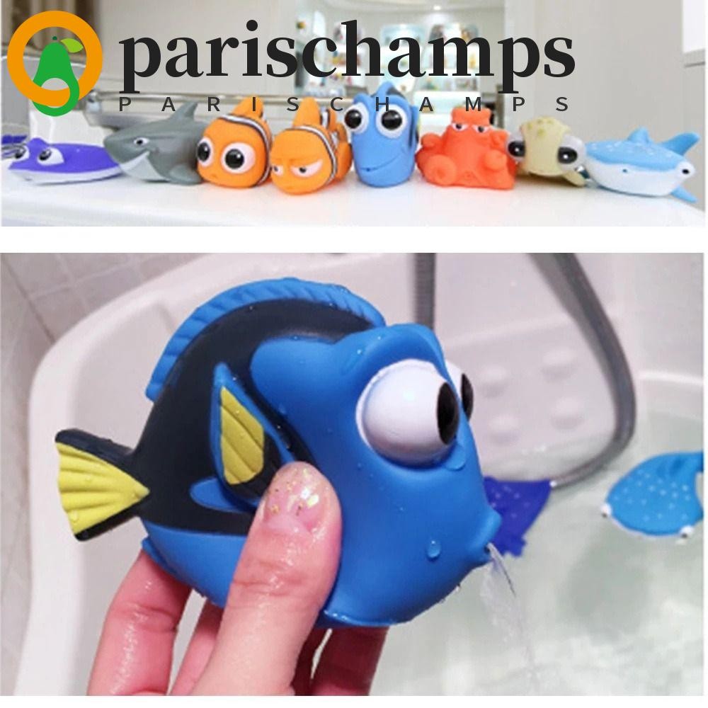 Parischamps Clownfish ของเล่นเด็กของเล่นห้องน้ําเล่นลอยสเปรย์น้ํา Nemo Dory Marine สัตว์ลอยของเล่น