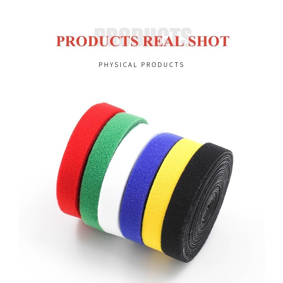 1M/5M Nylon Velcro Cable Tie Back to Back Self-Adhesive Design Wire Data Cable Tidy-up Home Office - รูปที่ 7