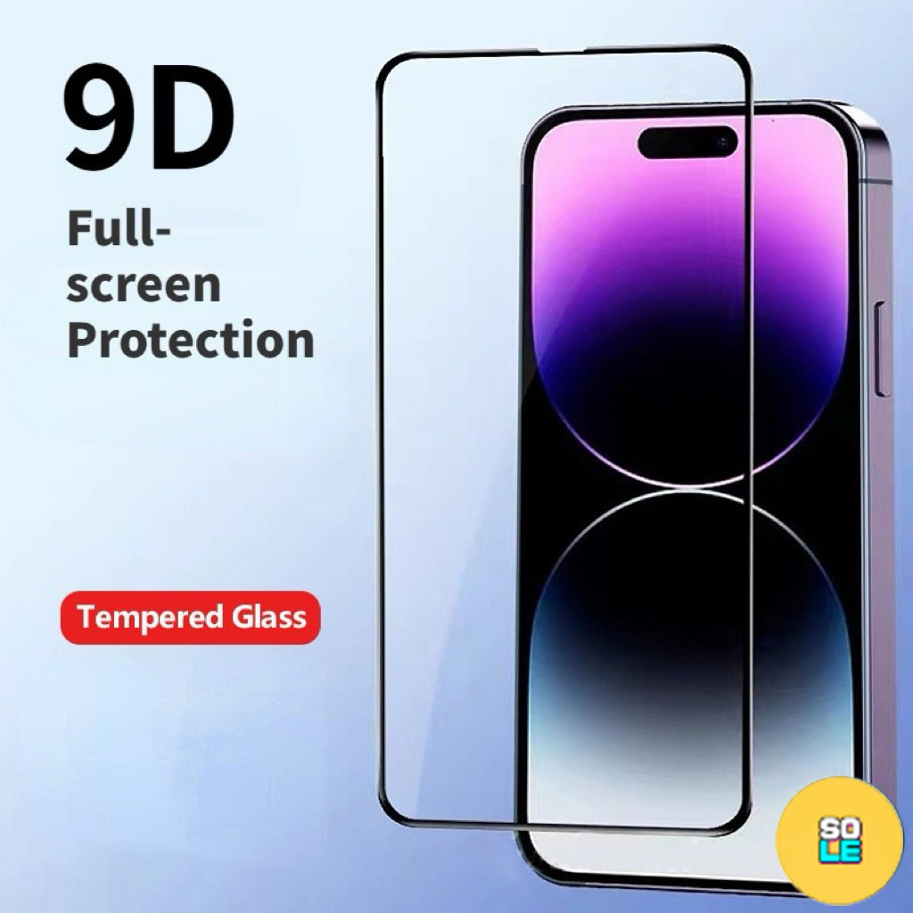 ส่งจากไทยฟิล์มกระจกนิรภัยกันรอยหน้าจอ 9D สําหรับ Iphone15promax 13 11 14 12 XS XSMAX  เนียนเรียบ รุ่นกาวเต็มแผ่น#9D