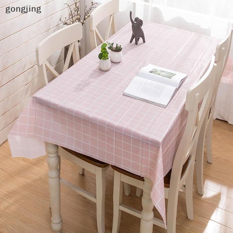 Gong 137X90 ซม.PEVA กันน้ํา Oilproof ผ้าปูโต๊ะตารางลายสก๊อตรูปแบบตารางสําหรับ Party ผ้าปิกนิกกลางแจ้ง th